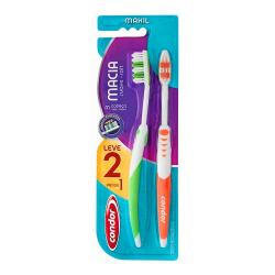 escova dental condor maxil macia com caboergonomico leve 2 e pague 1