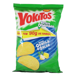 salgadinho yokitos batata ondulada sabor cebola e salsa 90g
