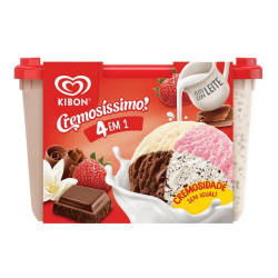 sorvete kibon cremosissimo 4 em 1 2l