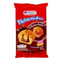 bolo panco bebezinho recheado com chocolate 210gr