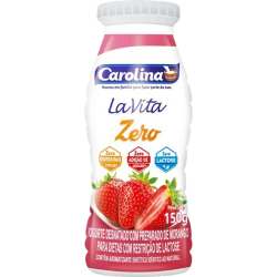 iogurte carolina 150g la vita zero morango