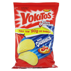 salgadinho yokitos batata ondulada sabor churrasco 90g