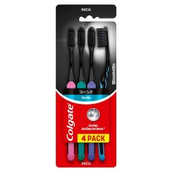 escova dental colgate slim soft black c/4