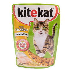 alimento para gatos adultos frango ao molho kitekat sache 70g