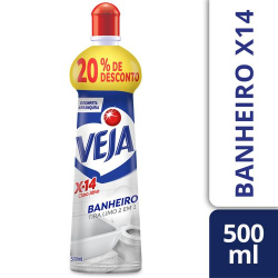 limpador veja banheiro x-14 pague 400 leve 500ml
