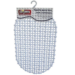 tapete para box catuai com ventosas pvc 36x66cm