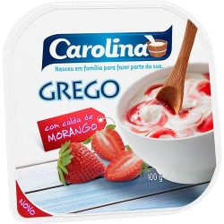 iogurte carolina grego com calda morango 100g