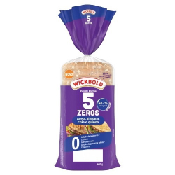 pao de forma wick bold 5 zeros 400g quinos, chia e linhaca