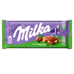 choc. barra milka 95g hazelnut