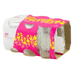 conjunto copo aurora 270ml sm 6 unidades
