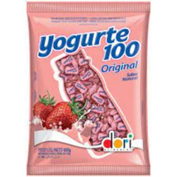 bala dori yogurte 100 sabor morango pacote - 100g