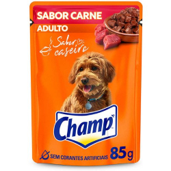 racao champ 85g adulto carne sache