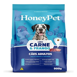 racao honey p/caes 900g racas pequenas carne e frango