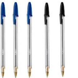 caneta esf. bic cristal azul/preta
