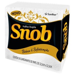 guardanapo snob folha dupla 32,5 x 32,5 50 unids