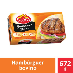 hamburguer bovino seara 672g