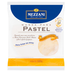 massa para pastel mezzani 500g discao