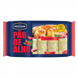 pao de alho picante resfriado mezzani bandeja 310g