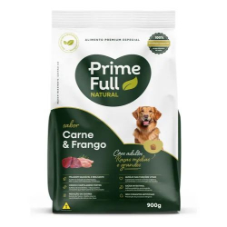 racao prime full p/caes 900g adulto carne e frango