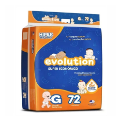 fralda dry evolution super economico g 72und