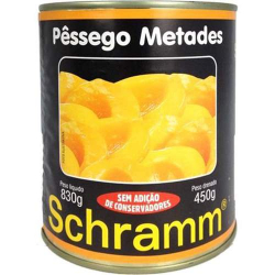 doce de pessego em calda schramm metades extra 450g