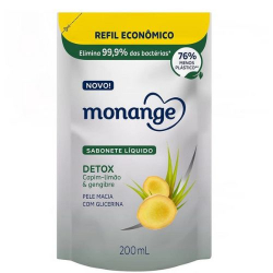 sabonte liquido monange 200ml detox refil