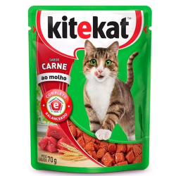 alimento para gatos kitekat 70g adulto sache carne