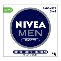 sabonete nivea 3 em 1 men sensitive cx 90g
