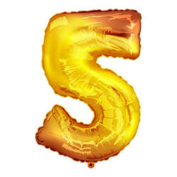 balao metalizado junco dourado 40cm n.5