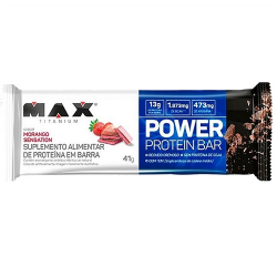barra proteina max titanium 41g morango sens.