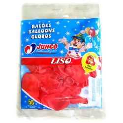 balao latex liso junco n.65 25x50un vermelho