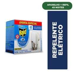 inseticida raid eletrico refil oleo de eucalipto 45 noites 32.9ml