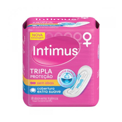 absorvente sem abas suave intimus gel