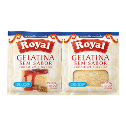 gelatina royal sem sabor 2 unidades 12 g