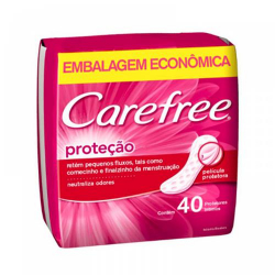 protetor diario carefree com perfume com 40 un