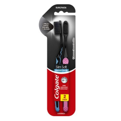 escova dental colgate slim soft black leve 2 pague 1