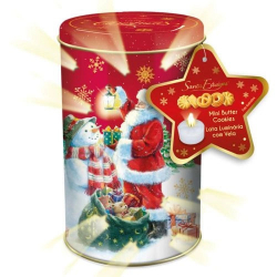 cookies santa edwiges mini butter 150g luminaria c/vela lata
