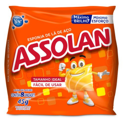 esponja la de aco assolan c/8un 45g