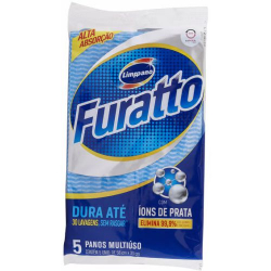 pano multiuso furatto limppano azul com 5 unidades