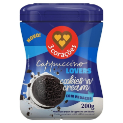 cappuccino 3 coracoes 200g coockies cream