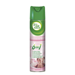 bom ar air wick aerosol cheirinho de talco 360ml