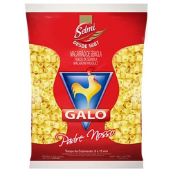 macarrao de semola pai nosso galo pacote 500g