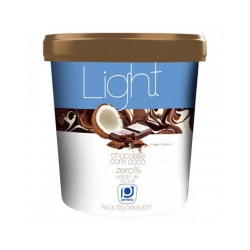 sorvete chocolate com coco light perfetto pote 900ml