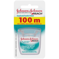 fio dental johnson & johnson reach essencial sabor menta 100 m