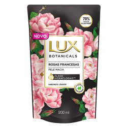 sabao liquido refil lux botanicals rosas francesas 200ml