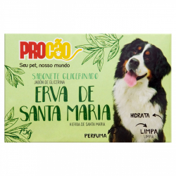 sabonete uso veterinario glicerinado erva-de-santa-maria procao caixa 75g