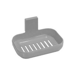 saboneteira arqplast de parede c/suporte cinza