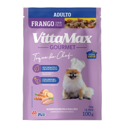 racao para caes vittamax 100g frango gourmet