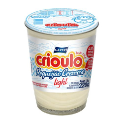 requeijao crioulo copo 220g light