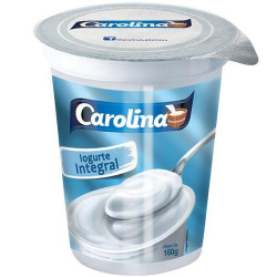 iogurte carolina natural integral 160g